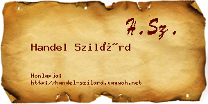 Handel Szilárd névjegykártya