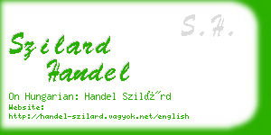 szilard handel business card